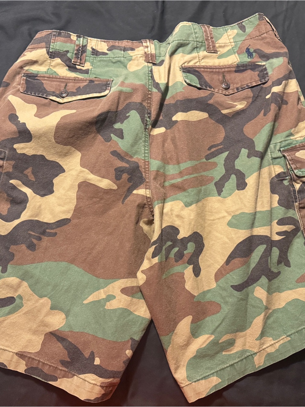 Polo by Ralph Lauren Men's Woodland Camo Cargo Shorts - Green & Brown - Picture 2 of 4